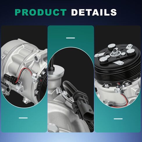 CO 22229C Air Conditioning Compressor with Clutch Compatible with 2012-2014 Chevy Equinox 2.4L 2012-2014 GMC Terrain 2.4L Replace 198312, 16003549-101, 16003549-102, 16003549-103 in Kuwait
