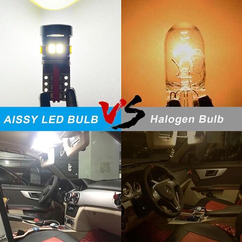 194 لمبة إضاءة لوحة ترخيص LED 400% سطوع عالي T10 168 2825 W5W لمبات لباب خريطة القبة للسيارة الداخلية 6000K أبيض، حزمة من 2 in Kuwait