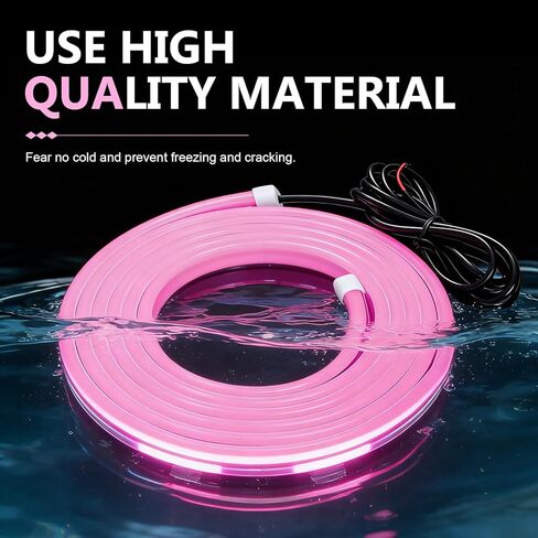 Car LED Hood Light Strip, 12 V Start-up Constant Cool Light, Flexible Waterproof Daytime Running Lamp for Hood Gap, Adhesive Tape Engine Cover Decoration for Cars SUVs (Pink) in Kuwait