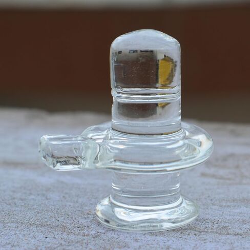 تمثال كريستال شيفلينج | 1.25 سم ممتاز من Sphatik Shivling لبوجا والتأمل والفاستو | مصنوع يدويًا من الكوارتز الشفاف Shiva Lingam للعبادة اليومية in Kuwait
