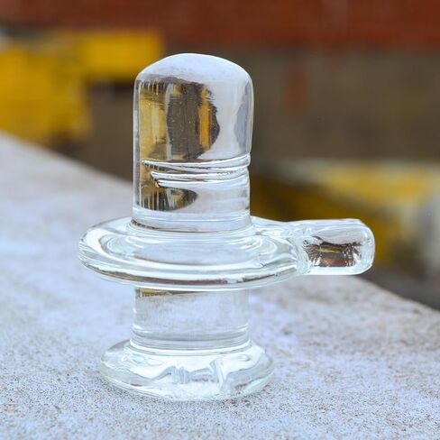 تمثال كريستال شيفلينج | 1.25 سم ممتاز من Sphatik Shivling لبوجا والتأمل والفاستو | مصنوع يدويًا من الكوارتز الشفاف Shiva Lingam للعبادة اليومية in Kuwait