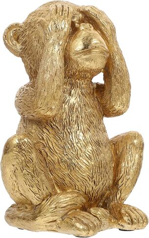 HANABASS Delicate Resin Monkey Figurine Ornament Home Desktop Decor Small Lightweight Sculpture 5.70X4.13X3.74 Inch for Living Room Office Accent in Saudi Arabia