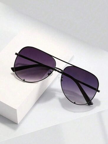 1 Pair Unisex Retro Metal Alloy Pilot Style Double Bridge Casual Fashion Sunglasses in Saudi Arabia