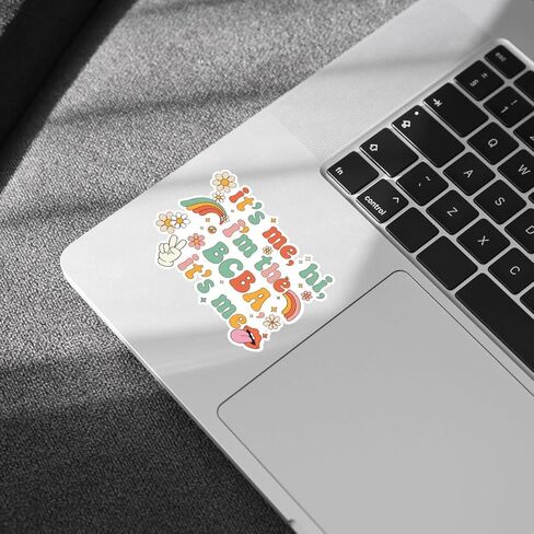 (3psc) It's Me Hi I'm The BCBA It's Me Sticker, Behavior Analyst for ABA Therapist Technician RBT BCBA Stickers 3" for Laptop Water Bottle Car Phone Helmet Window Kindle Tumbler in Saudi Arabia