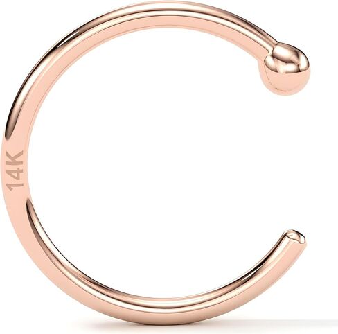 Body Candy Nose Hoop Rings Piercing Jewelry for Women and Men 14 Solid Gold Nose Rings in Saudi Arabia