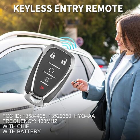 Keyless Entry Remote for Chevrolet Equinox 2018-2021 315Mhz HYQ4AA 5 Button Reusable | Control Replacement Car Key Fob 1 Pcs in Saudi Arabia