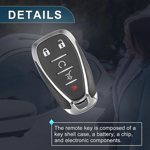 Keyless Entry Remote for Chevrolet Equinox 2018-2021 315Mhz HYQ4AA 5 Button Reusable | Control Replacement Car Key Fob 1 Pcs in Saudi Arabia