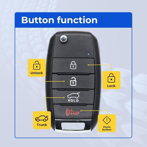 استبدال مفتاح الوجه عن بعد بدون مفتاح فوب لعام 2016 كيا سورينتو 4 أزرار FCC OSLOKA-910T رقم الجزء 95430-C5100 حزمة من 2 in Kuwait