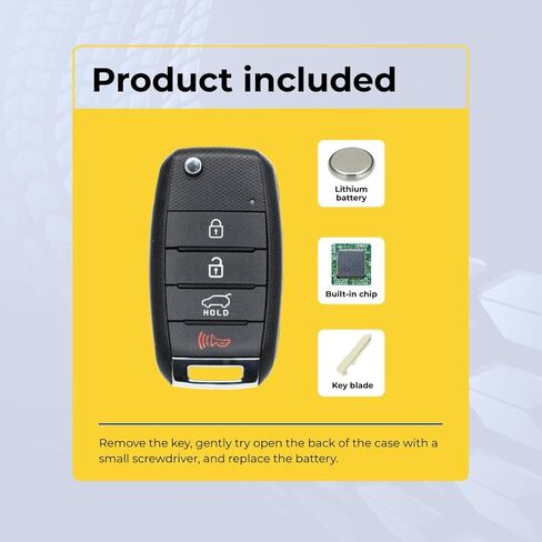 استبدال مفتاح الوجه عن بعد بدون مفتاح فوب لعام 2016 كيا سورينتو 4 أزرار FCC OSLOKA-910T رقم الجزء 95430-C5100 حزمة من 2 in Kuwait