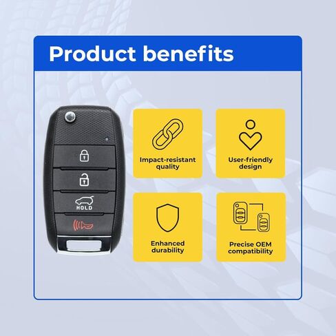 استبدال مفتاح الوجه عن بعد بدون مفتاح فوب لعام 2016 كيا سورينتو 4 أزرار FCC OSLOKA-910T رقم الجزء 95430-C5100 حزمة من 2 in Kuwait