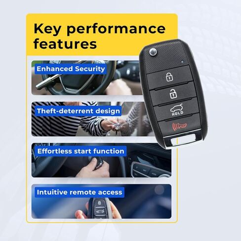 استبدال مفتاح الوجه عن بعد بدون مفتاح فوب لعام 2016 كيا سورينتو 4 أزرار FCC OSLOKA-910T رقم الجزء 95430-C5100 حزمة من 2 in Kuwait