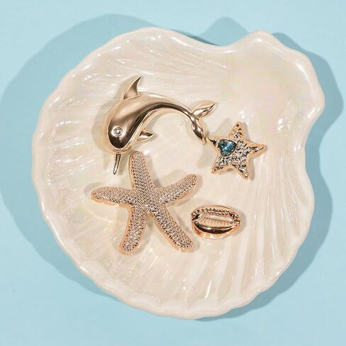 22Pcs Bling Shoe Charms Gold Dolphin Starfish Whale Ocean Shoe Accessories Bling Gold Shoe Chain for Women Luxury Jewelry Clog Shoe Decoration Charms for Party Favor Birthday Present in Kuwait