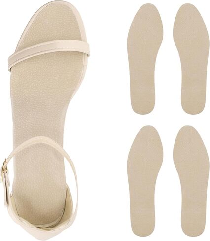2 Pairs Pigskin Ultra Thin High Heels Sandals Inserts for Women Prevent Sliding Forward, Sweat-Absorption & Anti-Odor, Barefoot/Sockless Insoles for Flats Dress Shoes, Medium 7.5-9 Size in Saudi Arabia