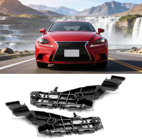 Yumzeco 1Pair Compatible with Lexus Bumper Brackets IS250/IS350 2006 2007 2008 2009 2010 2011 2012 2013 2014 2015, Driver and Passenger Side Palstic Lexus Front Bumper Retainers 5253553011/5253653011 in Kuwait