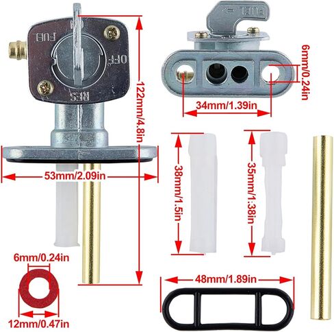 صمام الوقود بيتكوك اغلاق خزان التبديل لياماها الناسف 200 YFS200 TTR250 230 125 225 XT600 XT350 WR250F WR400F WR450F YFM350 600 660 in Kuwait