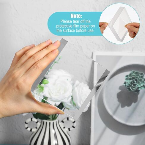 4 قطع مكعبات أكريليك شفافة مقاس 4 × 4 × 1 بوصة، كتل أكريليك مصقولة ممتازة للعرض، حامل قاعدة من الأكريليك الصلب لعرض حلقات المجوهرات والمقتنيات والتماثيل in Kuwait