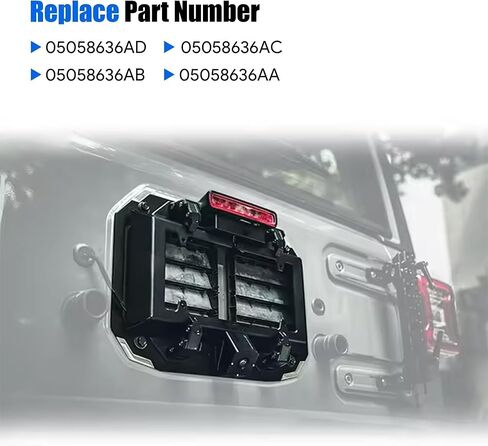 شبكة تهوية لمنفذ فتحة التهوية الخلفية متوافقة مع Jeep Wrangler JK 2007 2008 2009 2010 2011 2012 2013 2014 2015 2016 2017 2018 # 05058636AD 05058636AC 05058636AB 05058636AA in Kuwait