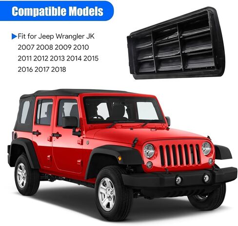 شبكة تهوية لمنفذ فتحة التهوية الخلفية متوافقة مع Jeep Wrangler JK 2007 2008 2009 2010 2011 2012 2013 2014 2015 2016 2017 2018 # 05058636AD 05058636AC 05058636AB 05058636AA in Kuwait