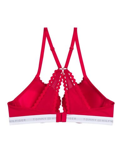Tommy Hilfiger Womens Mesh Push-Up Micro Bra with Underwire and RIC-Rac Trim, Tango Red, 34B in Saudi Arabia