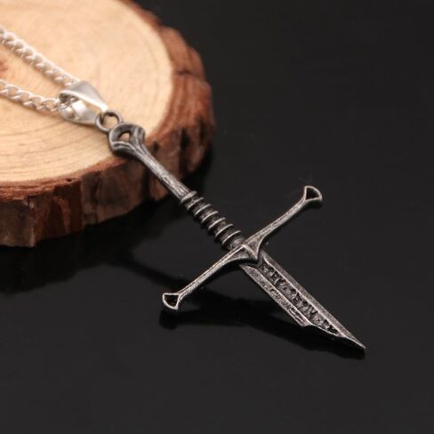 Broken Sword Necklace Gothic Cosplay Jewelry Accessories Gift in Kuwait