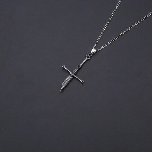 Broken Sword Necklace Gothic Cosplay Jewelry Accessories Gift in Kuwait