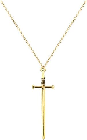 فاسق السيف الصليب قلادة قلادة الرجعية القوطية طويل خنجر سكين قلادة الهيب هوب Jewlry للرجال النساء in Kuwait