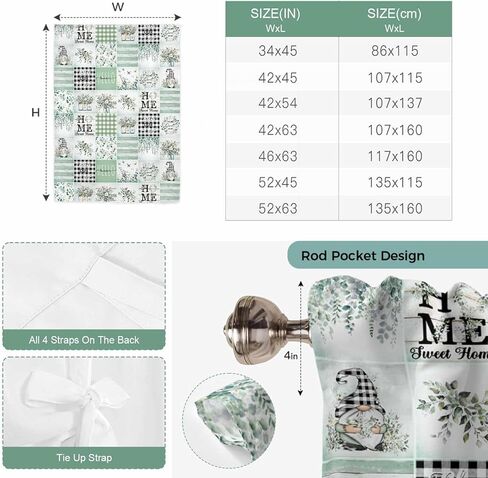 Sage Green Coastal Tie Up Curtains for Window, Turtle Nautical Anchor Starfish Coral Thermal Insulated Balloon Shade Adjustable Rod Pocket Curtains Valance Panels for Kitchen Bathroom Café 42'' x 45'' in Saudi Arabia