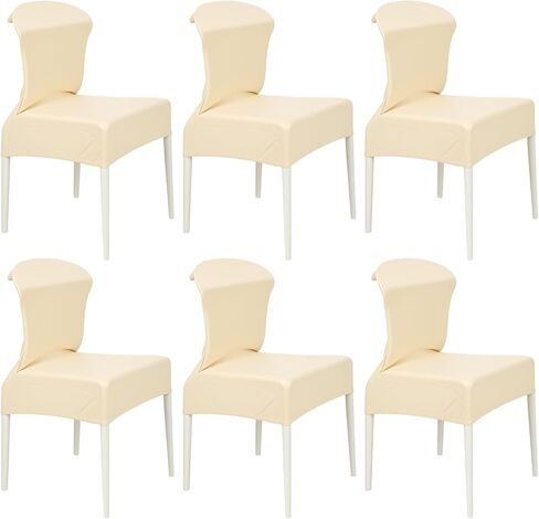 Stretch Chair Covers Set of 6, Kitchen Dining Room Seat Protector Slipcovers Washable Removable for Home Restaurant Banquet Hotel Ceremony in Saudi Arabia