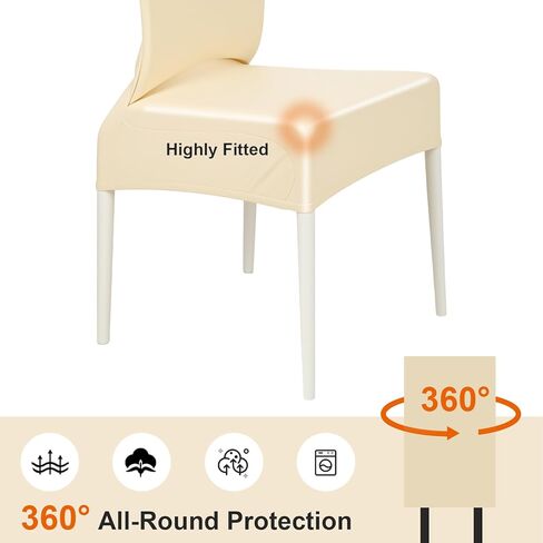 Stretch Chair Covers Set of 6, Kitchen Dining Room Seat Protector Slipcovers Washable Removable for Home Restaurant Banquet Hotel Ceremony in Saudi Arabia