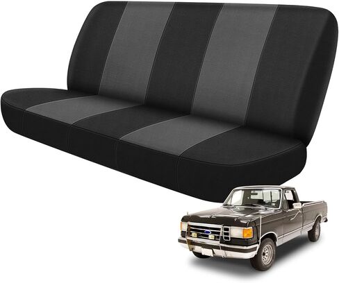 Seat Cover Compatible with 1969-1996 Ford F-Series Full Size Trucks Solid Bench Seat Without Headrests, Neoprene & Foam Padded Water Resistant in Kuwait
