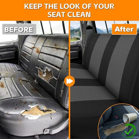 Seat Cover Compatible with 1969-1996 Ford F-Series Full Size Trucks Solid Bench Seat Without Headrests, Neoprene & Foam Padded Water Resistant in Saudi Arabia