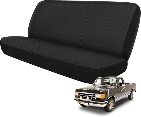 Seat Cover Compatible with 1969-1996 Ford F-Series Full Size Trucks Solid Bench Seat Without Headrests, Neoprene & Foam Padded Water Resistant in Saudi Arabia
