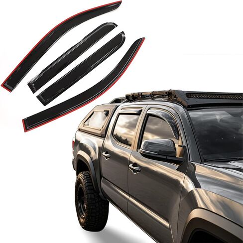 Rain Guards Side Window Visor Vent Outside Mount Fits for Toyota Tacoma Double Cab 2024 2025 in Kuwait