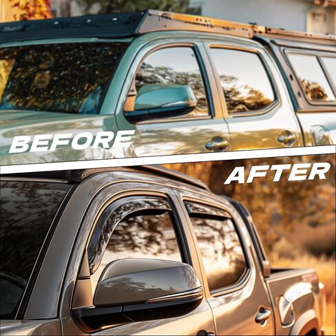Rain Guards Side Window Visor Vent Outside Mount Fits for Toyota Tacoma Double Cab 2024 2025 in Kuwait