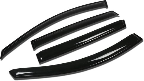 DNA MOTORING Set of 4 Tape-On Window Rain Guards Compatible with 00-05 Buick Lesabre Smoke Tint Window Visor Shade/Sun Wind/RAIN Deflector, WVS-214 in Saudi Arabia