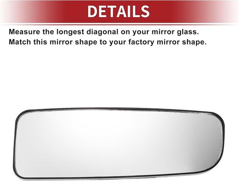 ACROPIX Car Rearview Right Passenger Side Lower Part Mirror Glass for Nissan Titan 2004-2015 with Backing Plate - Pack of 1 in Saudi Arabia