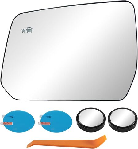 Left Driver Side Mirror Glass Fit for GMC Acadia Chevrolet Traverse 2017-2023, Rear View Mirror Glass with Heated and Blind Spot Replace 84498317 84498318 23505278 GM1324210 in Saudi Arabia