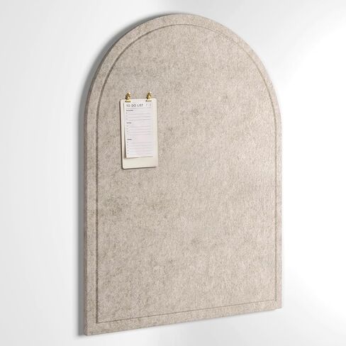 Orelle Arch Felt Bulletin Board | Foldable Peel and Stick Felt Board for Wall | Alternative Cork Board for Office, Vision Board, Kids Art Display | Arched Wall Decor | 23 x 31"| Beige in Kuwait