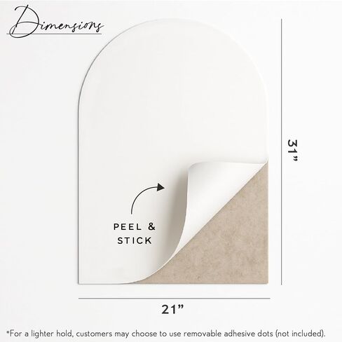 Orelle Arch Felt Bulletin Board | Foldable Peel and Stick Felt Board for Wall | Alternative Cork Board for Office, Vision Board, Kids Art Display | Arched Wall Decor | 23 x 31"| Beige in Kuwait