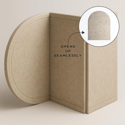 Orelle Arch Felt Bulletin Board | Foldable Peel and Stick Felt Board for Wall | Alternative Cork Board for Office, Vision Board, Kids Art Display | Arched Wall Decor | 23 x 31"| Beige in Kuwait