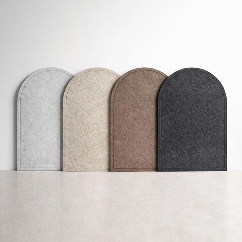 Orelle Arch Felt Bulletin Board | Foldable Peel and Stick Felt Board for Wall | Alternative Cork Board for Office, Vision Board, Kids Art Display | Arched Wall Decor | 23 x 31"| Beige in Kuwait