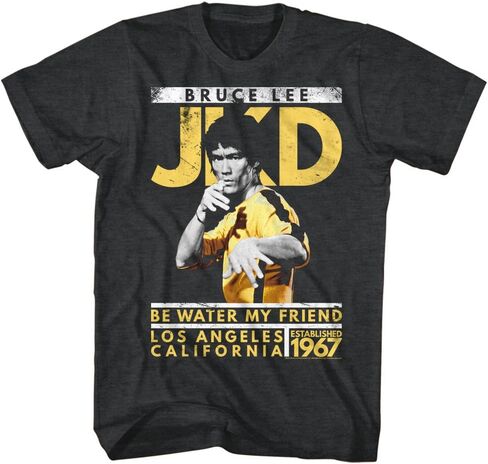 Bruce Lee Martial Artist Be Water My Friend Los Angeles Ca Adult T-Shirt Tee in Saudi Arabia