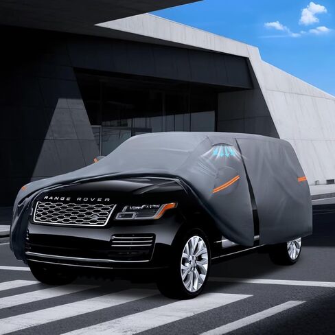 غطاء سيارة SUV كبير لسيارة Land Rover Range Rover (2014-2021) مقاوم للماء بنسبة 100% في جميع الأحوال الجوية، أغطية خارجية كاملة شديدة التحمل للمطر والشمس والرياح من الأشعة فوق البنفسجية. in Kuwait