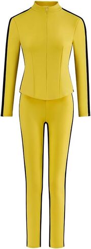 اقتل بيل زي المرأة بياتريكس كيدو تأثيري سترة صفراء السراويل بذلة رياضية الكونغ فو هالوين الزي in Kuwait