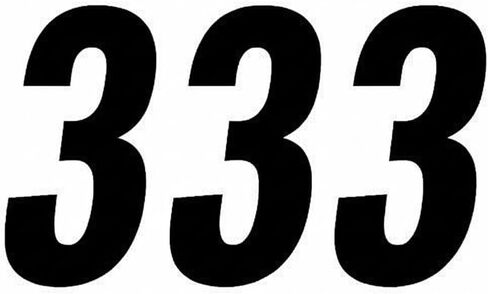 D’cor Visuals Racing Number Sticker – 6" Wide Decal Sheet with Bold Black Number 3" – for Motocross, Dirt Bikes, ATVs, Helmets, Number Plates, and Off-Road Graphics in Kuwait