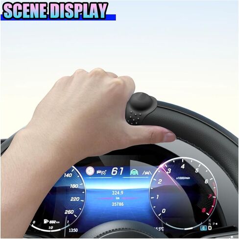 Car Steering Wheel Massage Strap, Soft Silicone Auto Steering Wheel Grip for Reducing Hand Fatigue, Universal Anti-Slip Vehicle Interior Auxiliary Driving Accessories for Car SUV(Black) in Saudi Arabia
