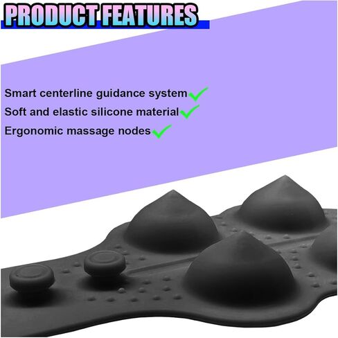 Car Steering Wheel Massage Strap, Soft Silicone Auto Steering Wheel Grip for Reducing Hand Fatigue, Universal Anti-Slip Vehicle Interior Auxiliary Driving Accessories for Car SUV(Black) in Saudi Arabia