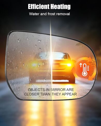 Power Heated Mirror Glass Right Passenger Side Fit for Ford Escape 2001 2002 2003 2004 2005 2006 2007 Mercury Mariner 2005 2006 2007, Power Adjust Rear View Mirror in Saudi Arabia