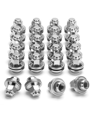 M14x1.5 Lug Nuts for Toyota Tacoma Tundra, 24pcs One Piece 14x1.5 Black Lug Nuts 13/16" Hex Fit for Toyota 4Runner Sequoia 6 Lug Wheels, Part No 90942-A1007 90942-01121 in Kuwait