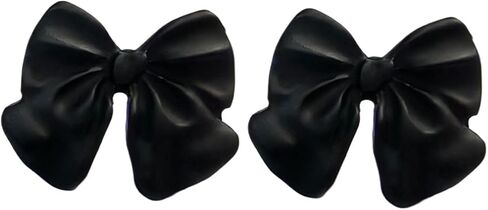 Bow Stud Earrings for Women Black Hypoallergenic Dainty Ribbon Bow Earring holiday gifts for women 1 Pair in Saudi Arabia
